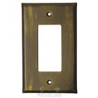 Plain Switchplate Single Rocker/GFI Switchplate in Rust with Verde Wash
