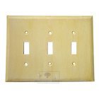 Plain Switchplate Triple Toggle Switchplate in Gold
